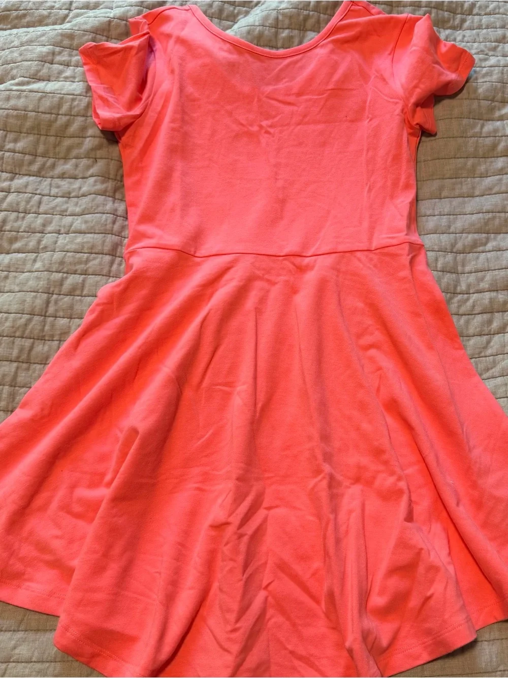 NWT GAP Girls Coral Pink Short Sleeve Twirl Dress